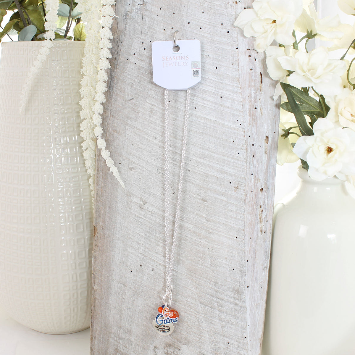 Florida Logo Disc & Slogan Cluster Convertible Necklace