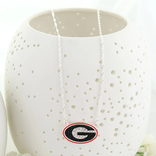 Georgia Rhinestone Crystal Logo Necklace - New Design