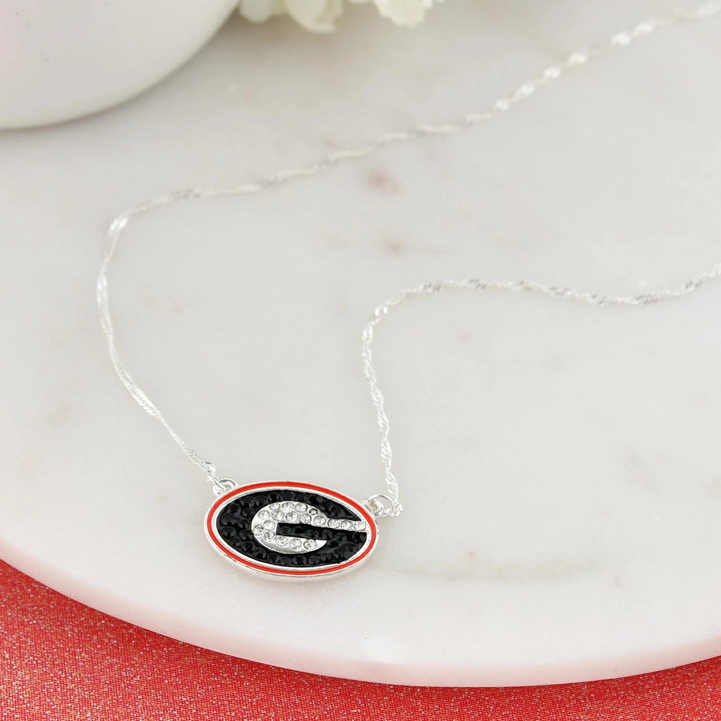 Georgia Rhinestone Crystal Logo Necklace - New Design