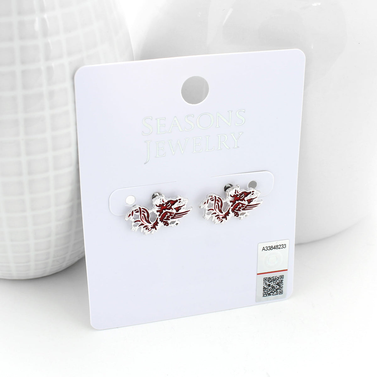 South Carolina Enamel Logo Stud Earrings