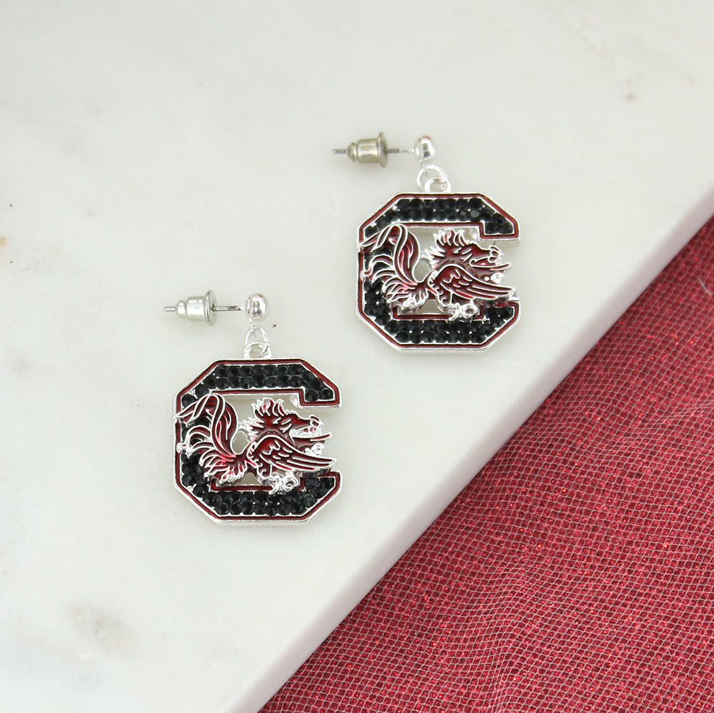 South Carolina Crystal Logo Earring