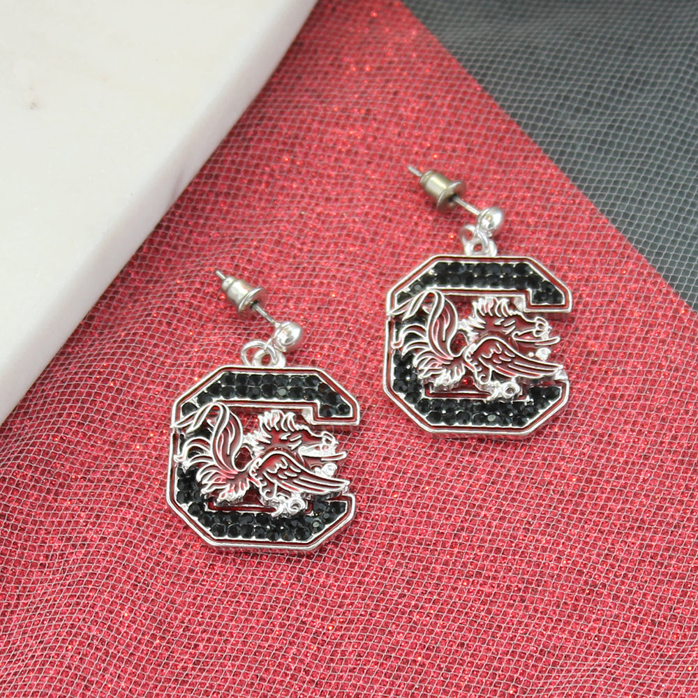South Carolina Crystal Logo Earring
