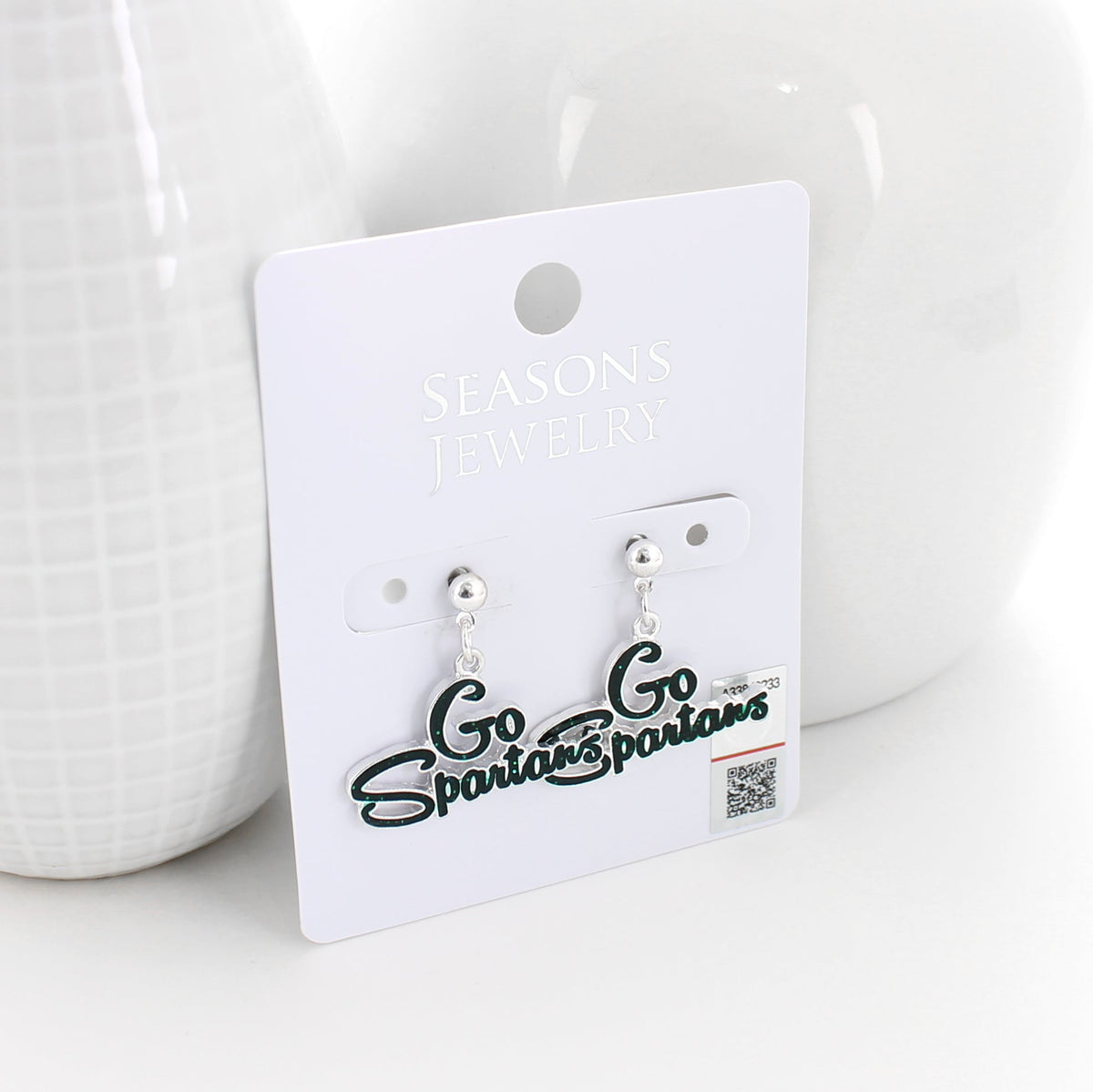 Michigan State Slogan Earrings