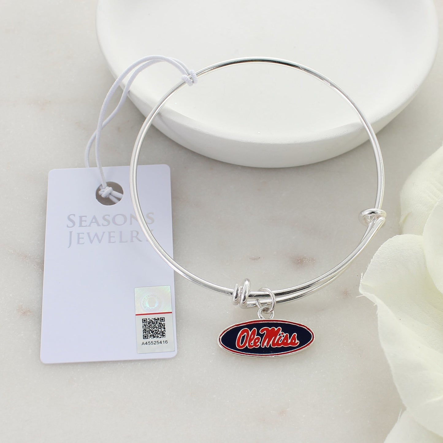 Mississippi Enamel Logo Wire Bracelet