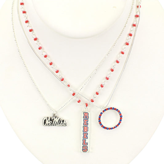 Ole Miss Trio Necklace