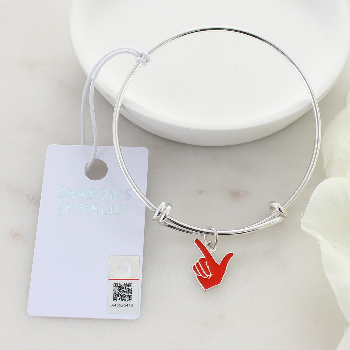 Texas Tech Enamel Logo Wire Bracelet