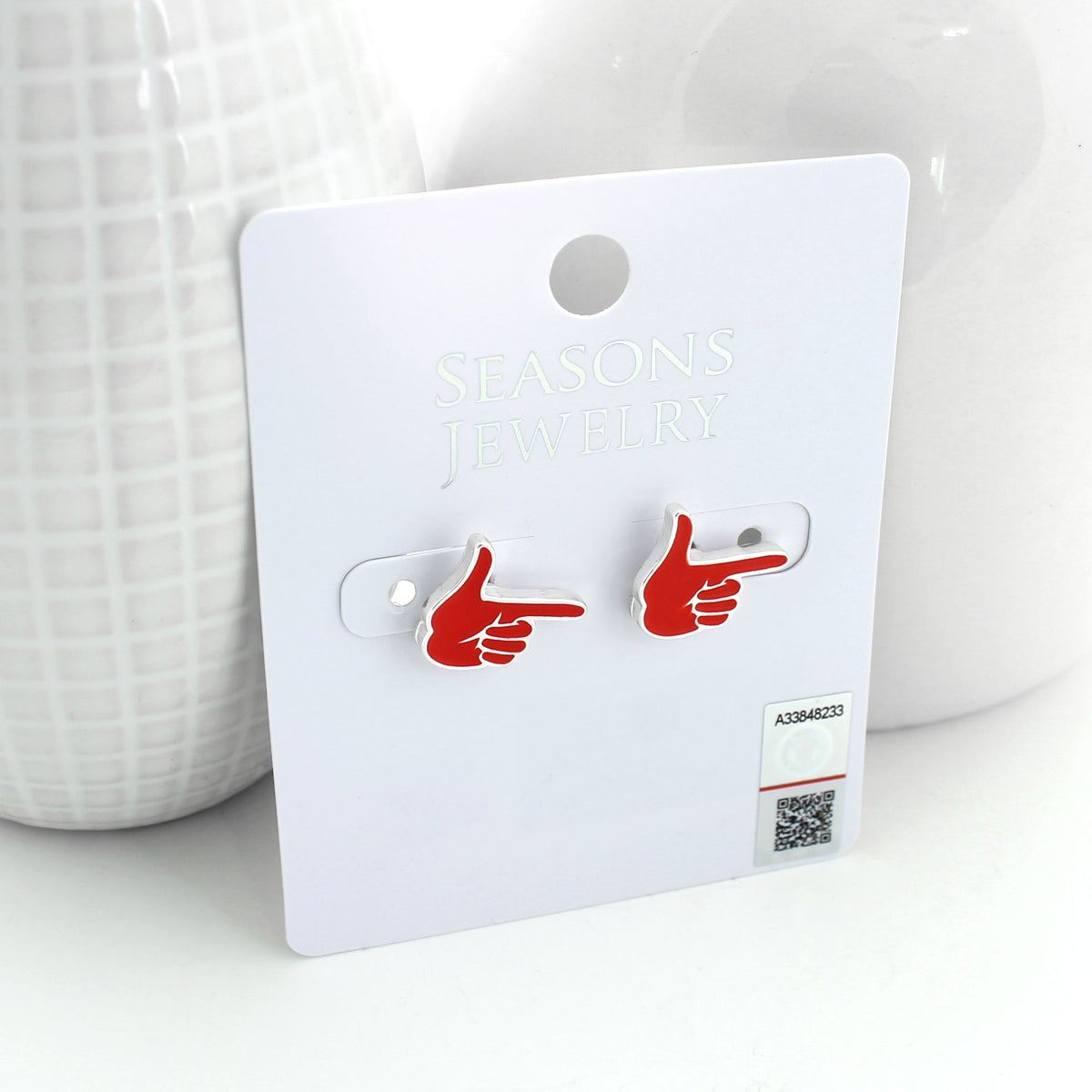 Texas Tech Enamel Logo Stud Earrings