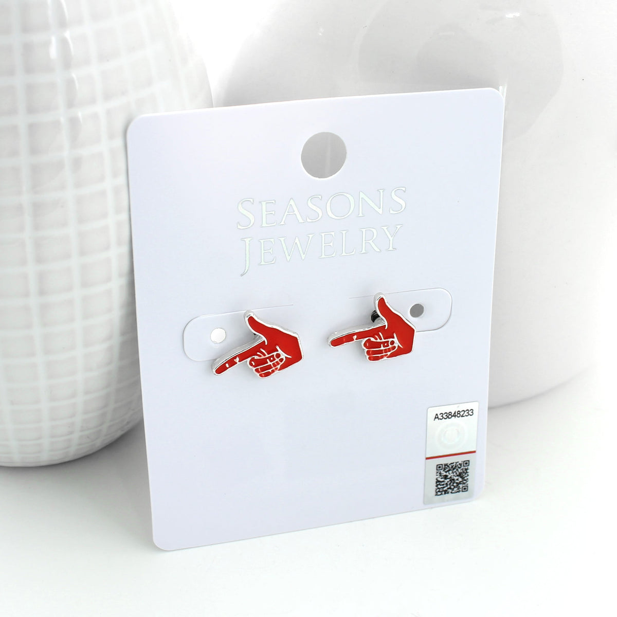 Texas Tech Enamel Logo Stud Earrings