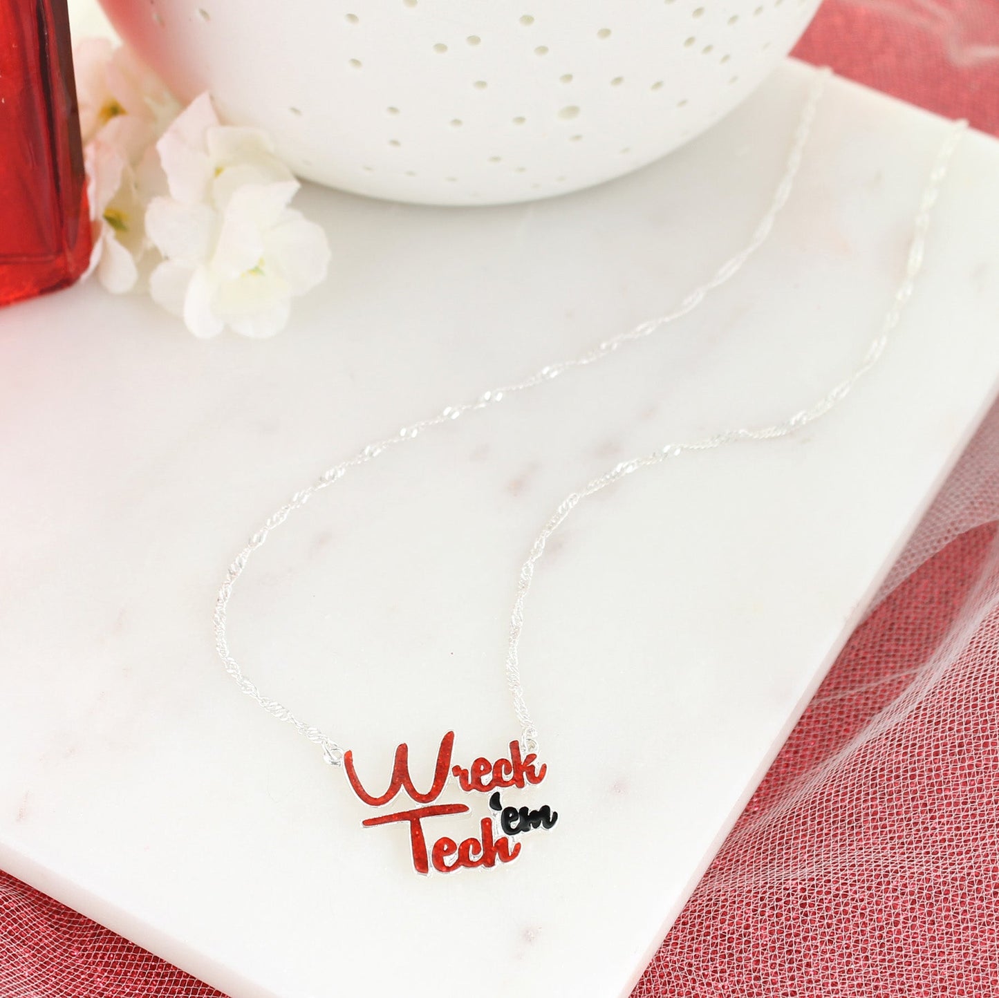 Texas Tech Slogan Necklace