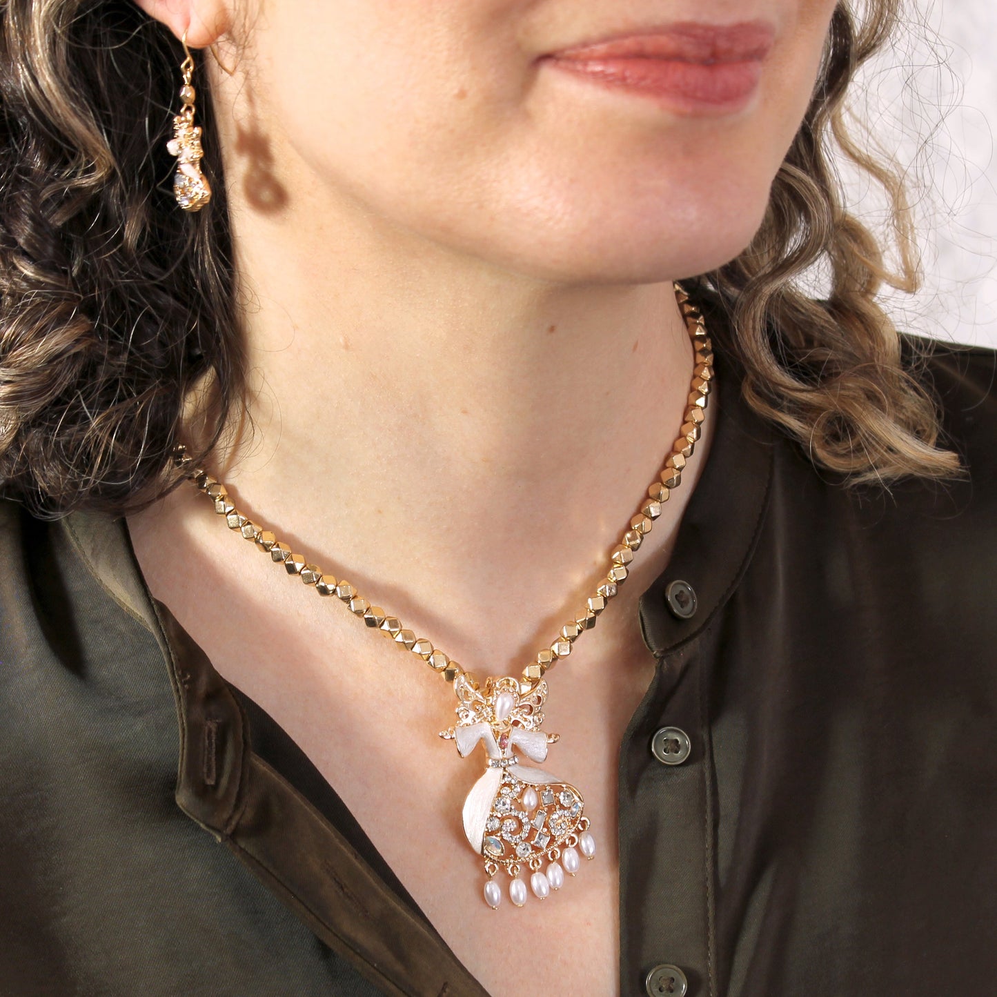 Crystal Angel Convertible Pin/Pendant