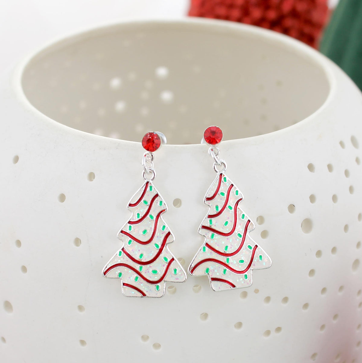 Sprinkle Christmas Tree Earrings