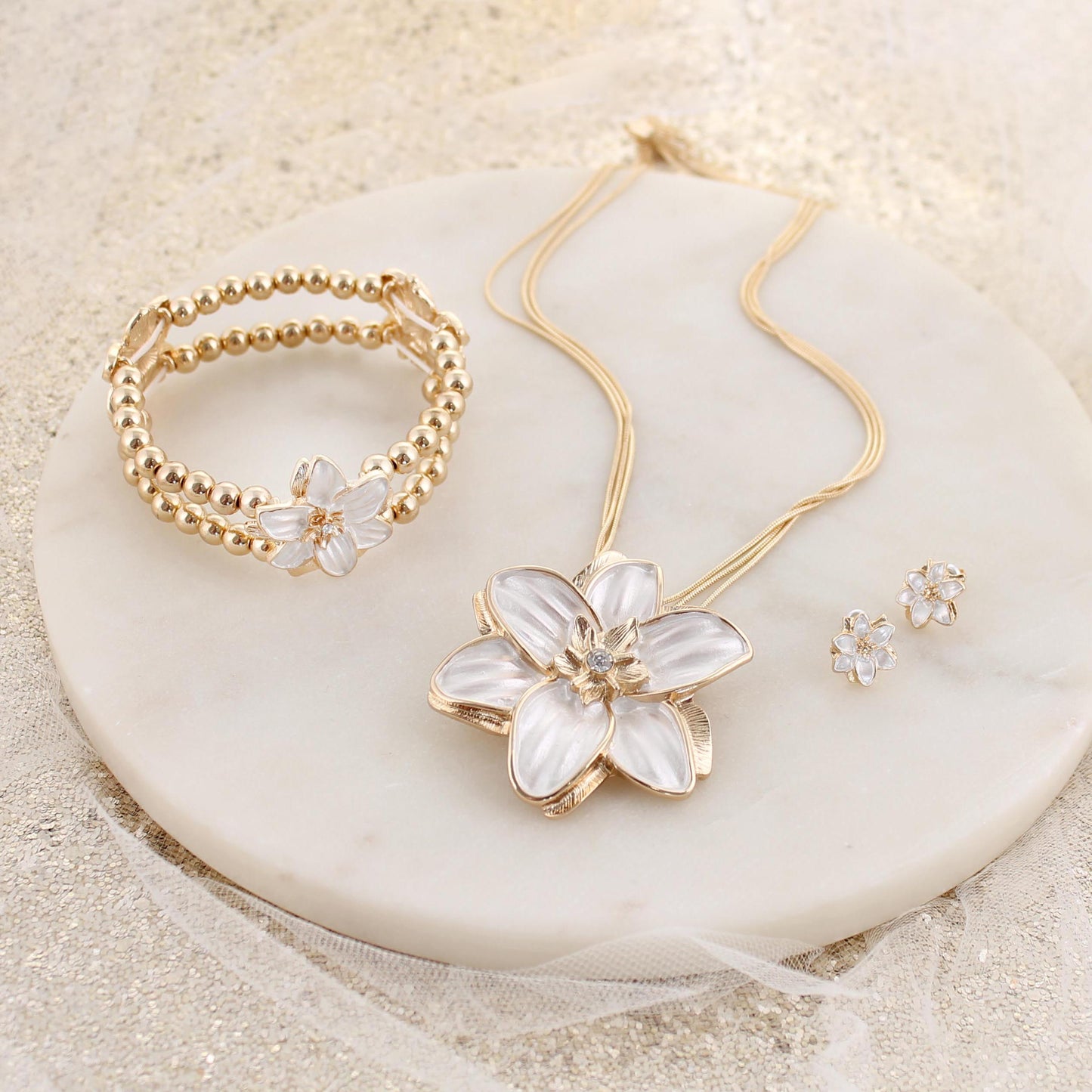 Easter Lily Stud Earrings