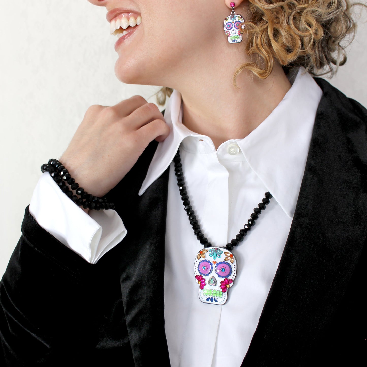 Sugar Skull Convertible Pin/Pendant