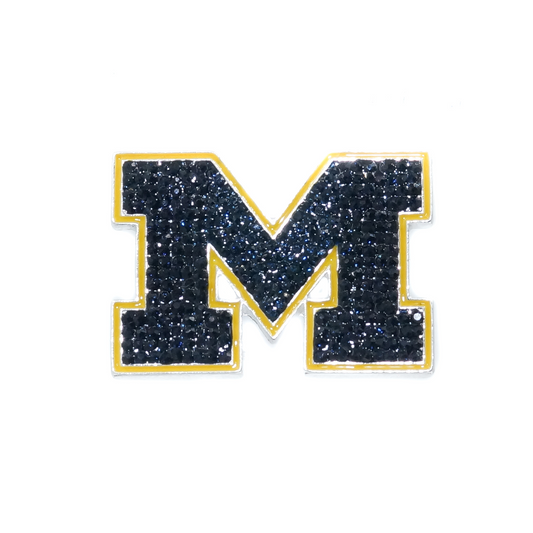 Michigan Rhinestone Crystal Pin - Fan Sparkle