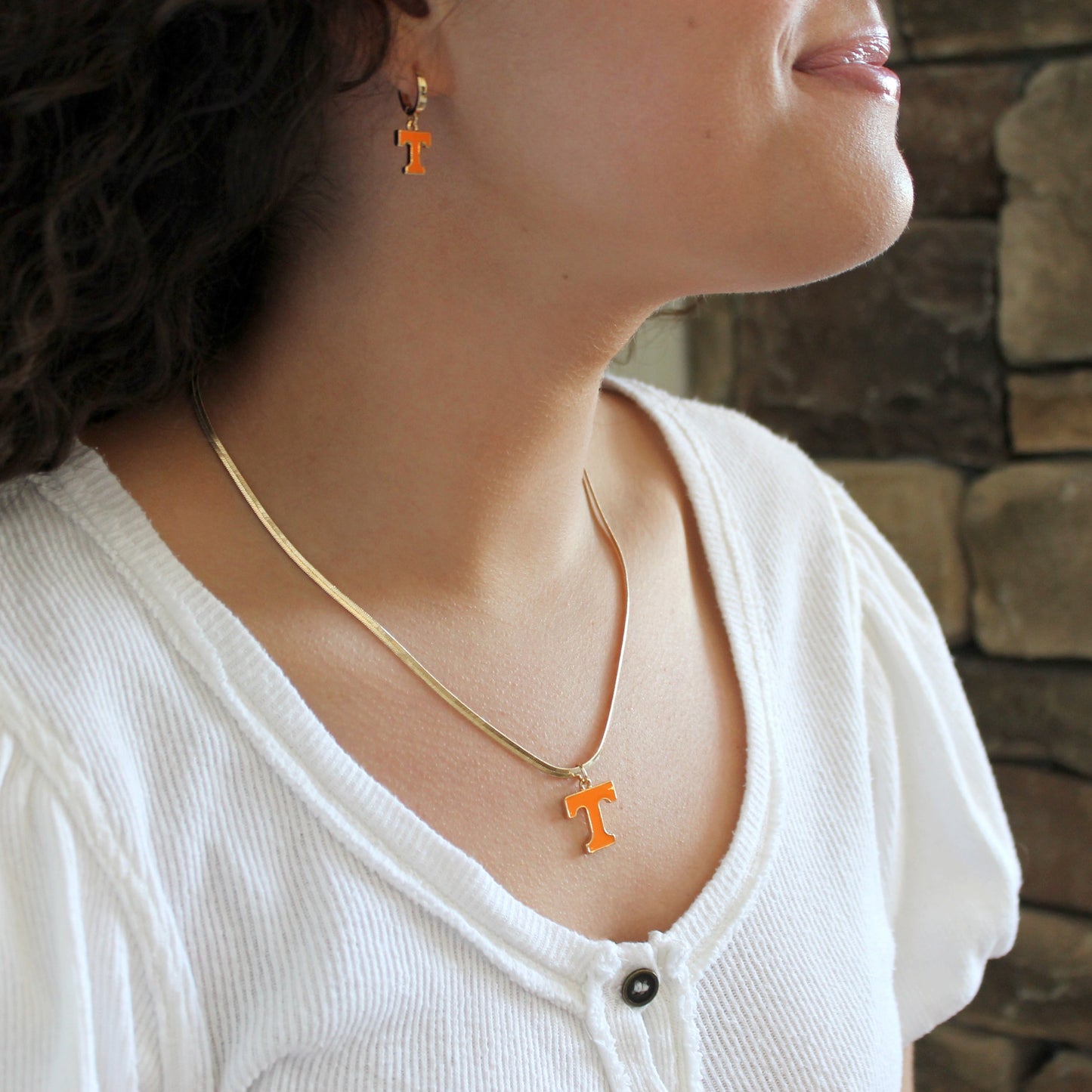 18” Tennessee Gold & Enamel Logo Necklace