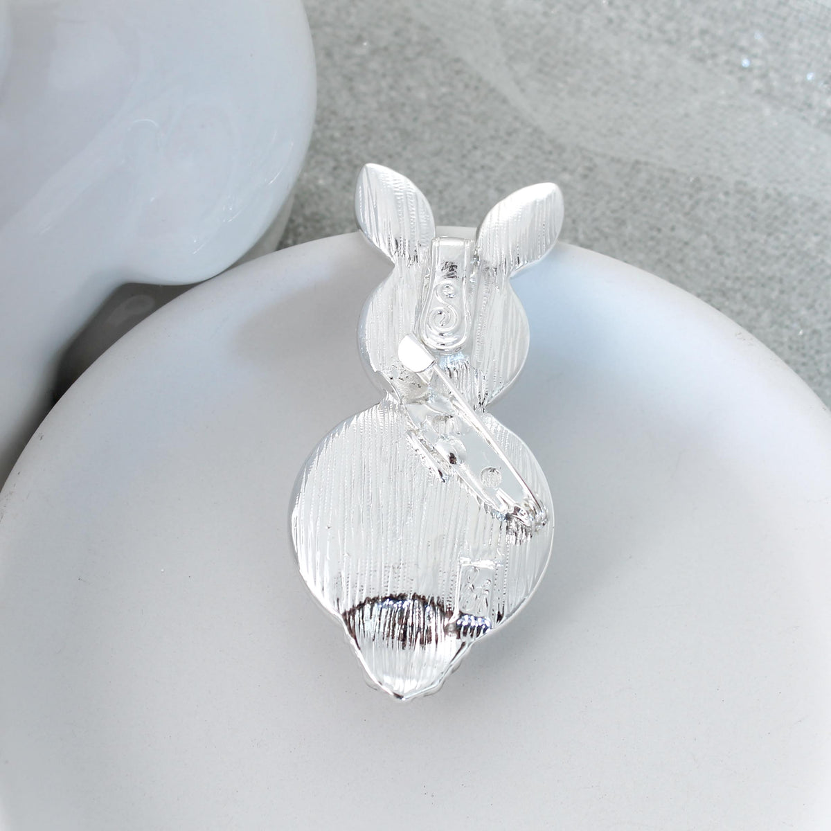 Pearl & Crystal Easter Bunny Pin/Pendant