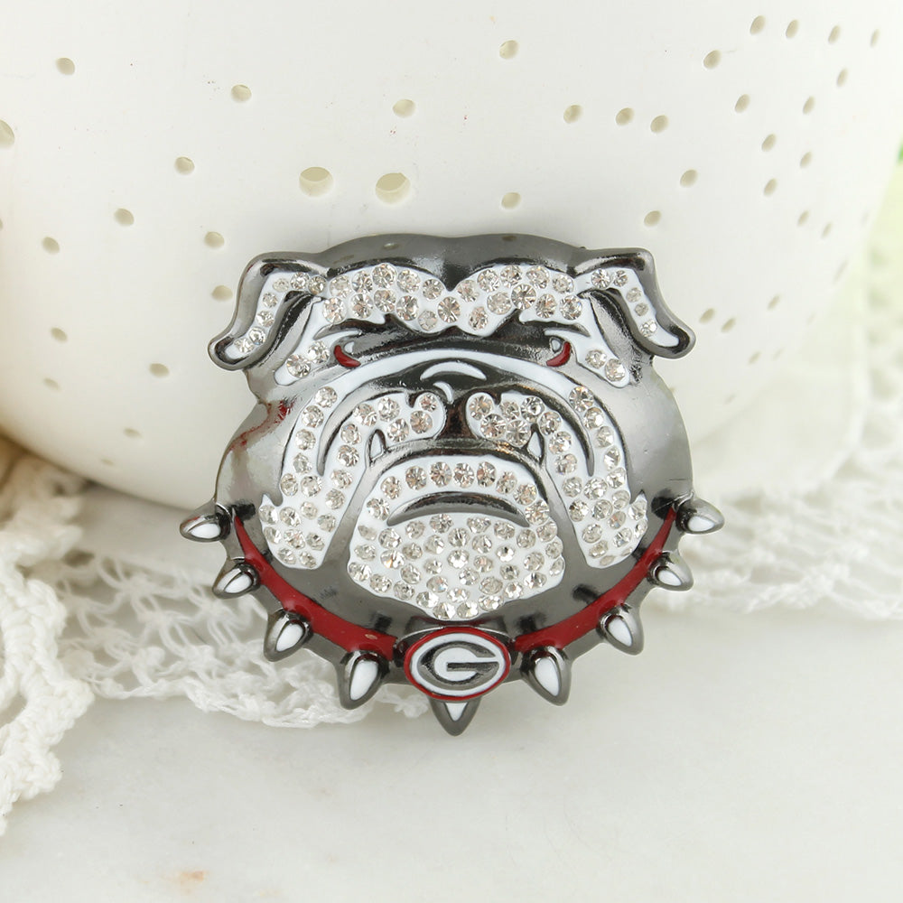 Georgia Bulldogs Crystal Mascot Logo Pin