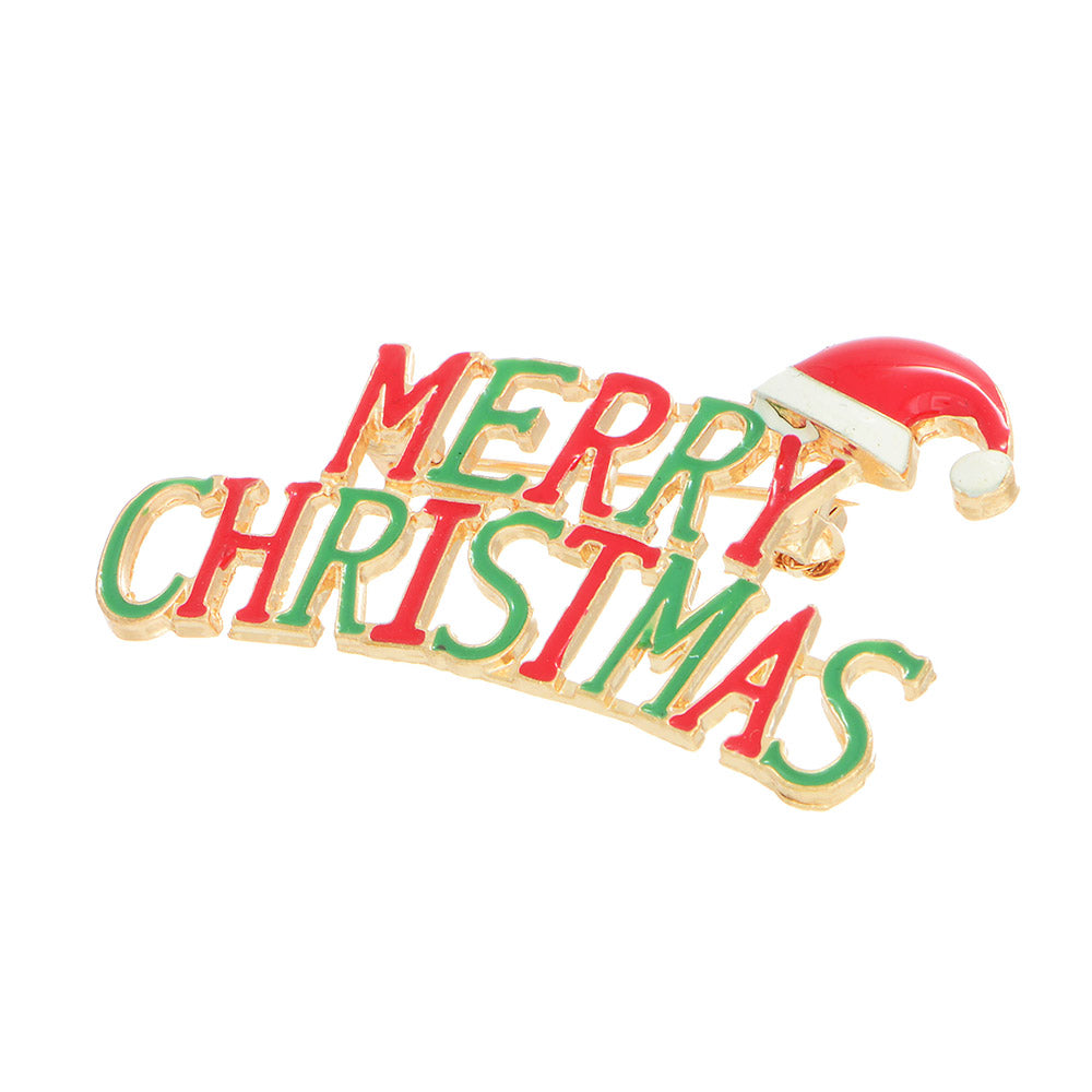Merry Christmas Enamel Pin - Fan Sparkle