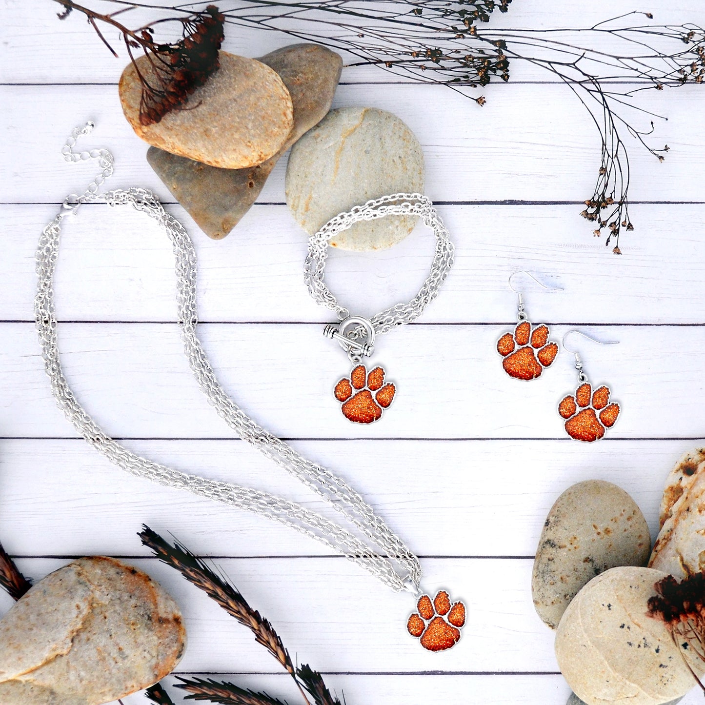 Clemson Gameday Glitter Bracelet - Fan Sparkle
