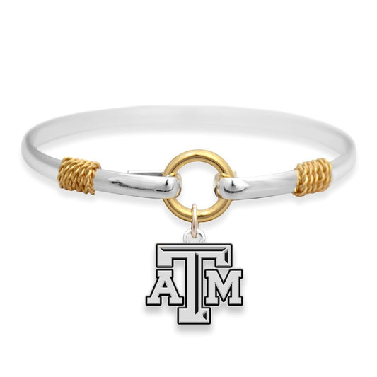 Texas A&M Logo Bangle Bracelet - Fan Sparkle