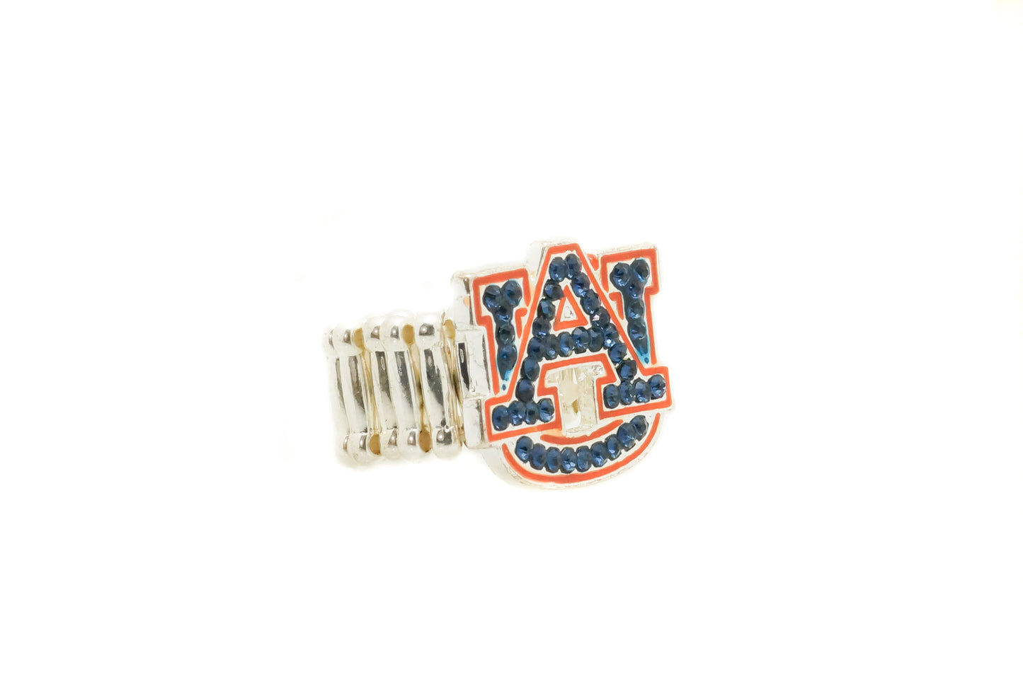 Auburn Rhinestone Crystal Stretch Ring - Fan Sparkle