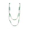 Green Crystal & Vintage Bead Stretch Necklace - Fan Sparkle