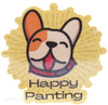 Happy Panting Sticker - Fan Sparkle
