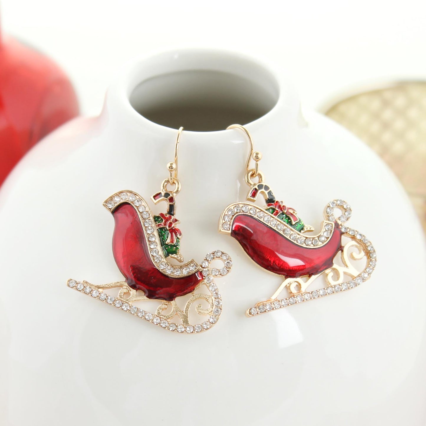 Sleigh Christmas Earrings