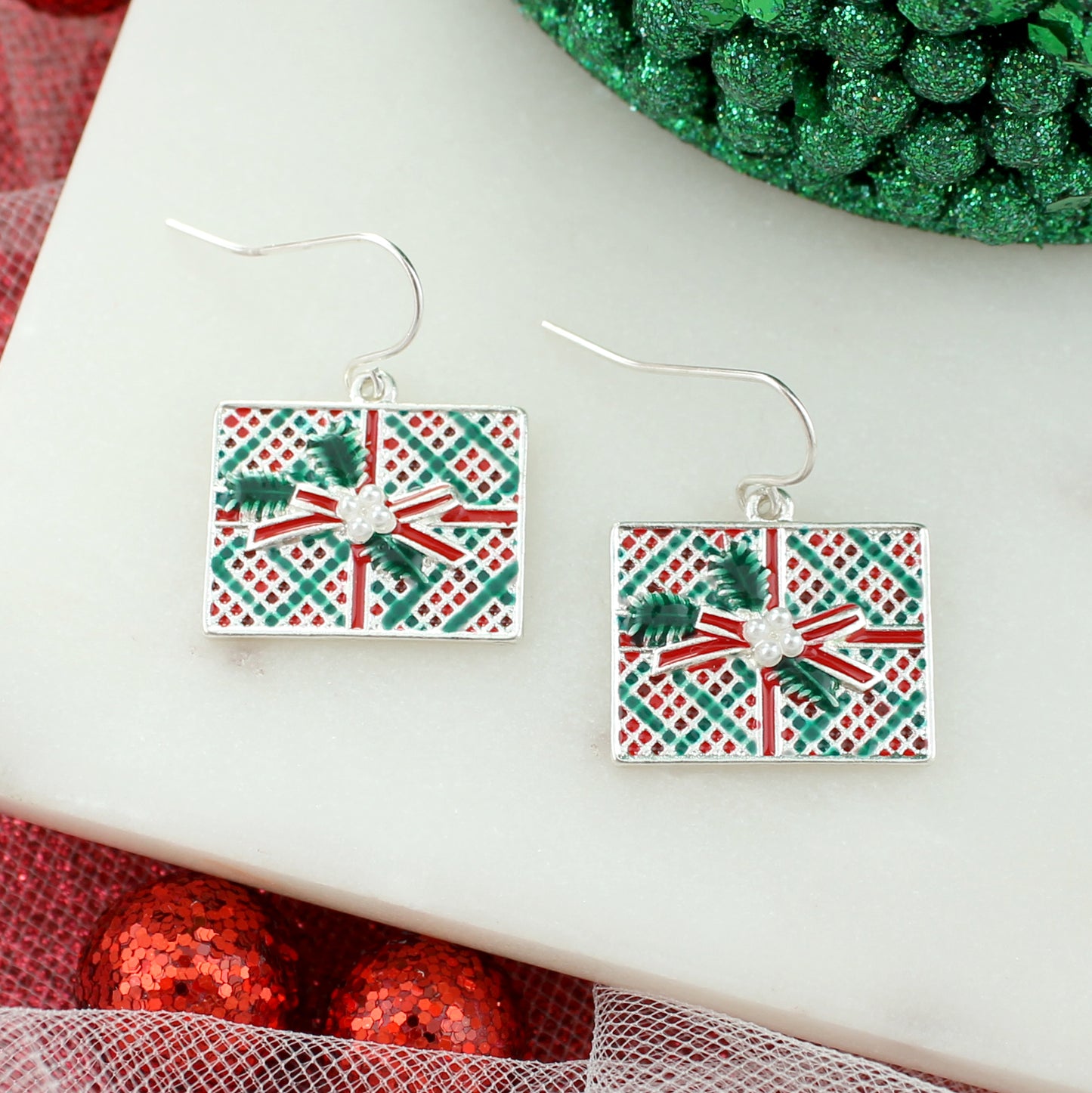 Tartan Christmas Gift Earrings