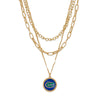 Florida Triple Gold Chain Necklace - Fan Sparkle