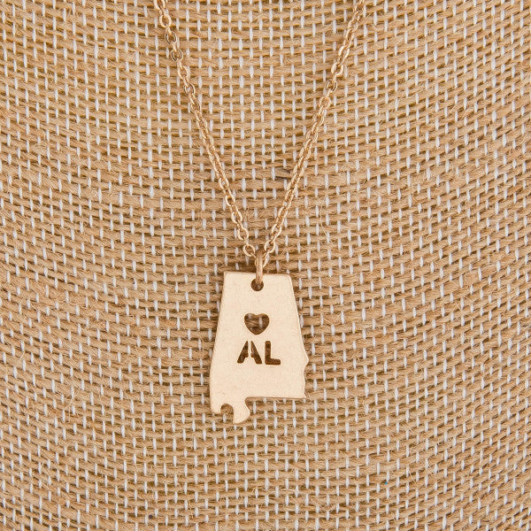 State Necklace - Alabama - Fan Sparkle