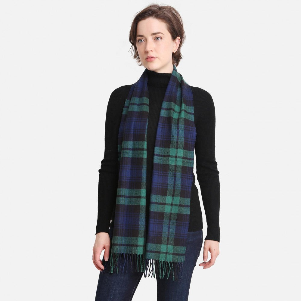 Green Plaid Scarf - Fan Sparkle