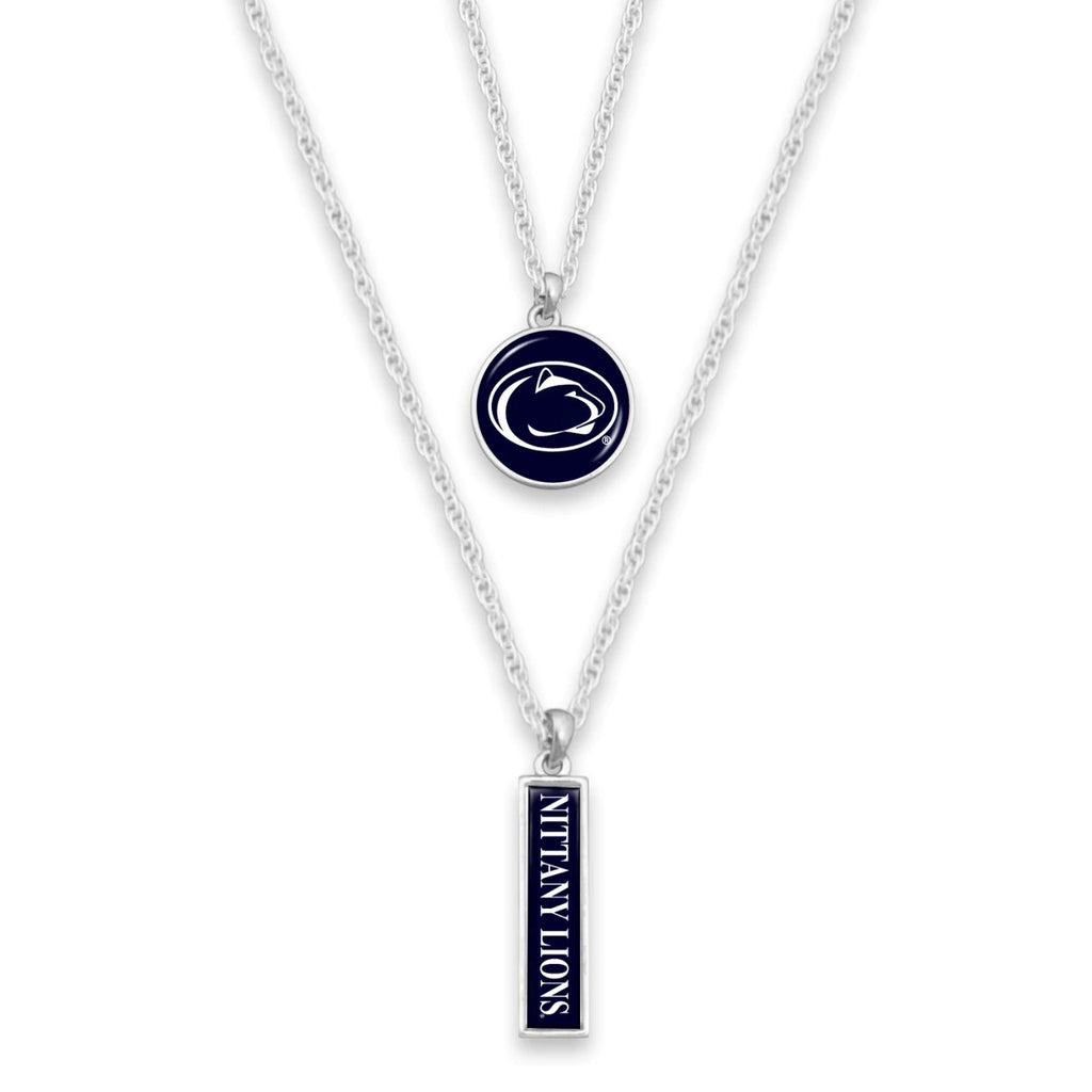 Penn State Double Layer Logo Necklace - Fan Sparkle