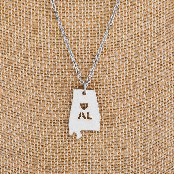 State Necklace - Alabama - Fan Sparkle