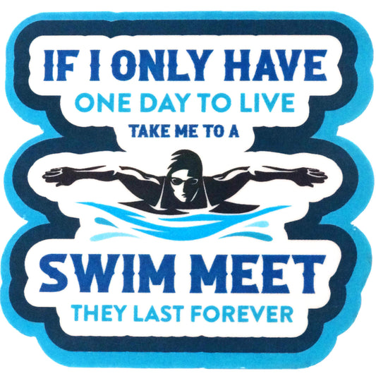 Swim Meets Last Forever Sticker - Fan Sparkle