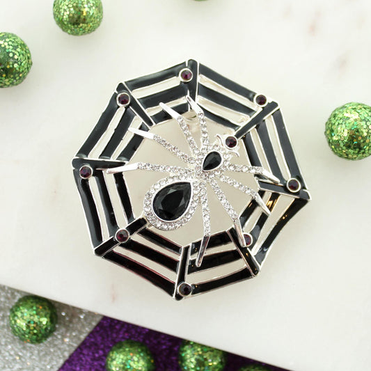 Crystal Spider Web Pin/Pendant