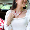 Alabama Pearl & Crystal Bead 18 - 20" Necklace w/ Crystal Logo