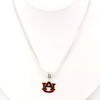 Auburn Enamel Logo Necklace - Fan Sparkle