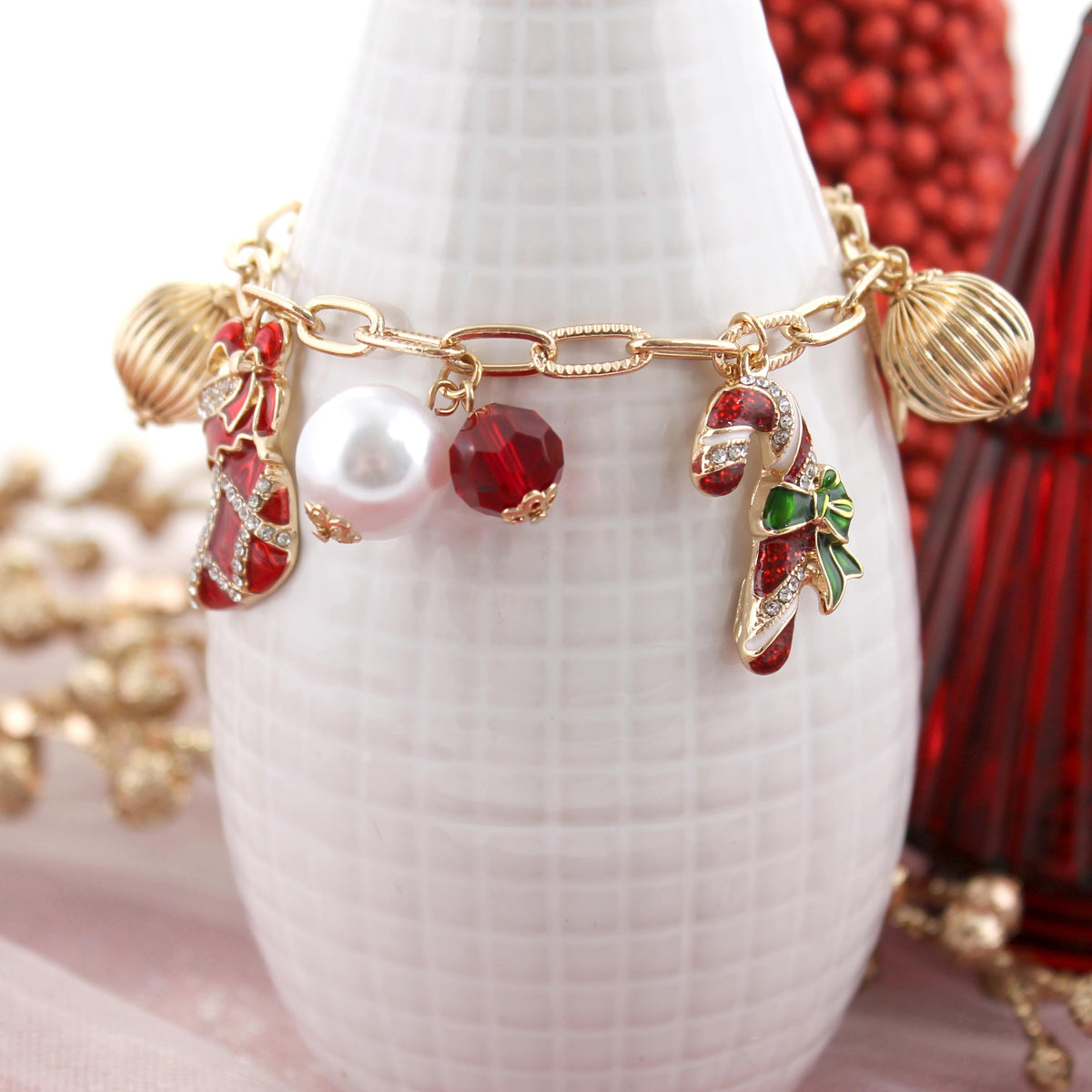 Vintage Christmas Charm Bracelet