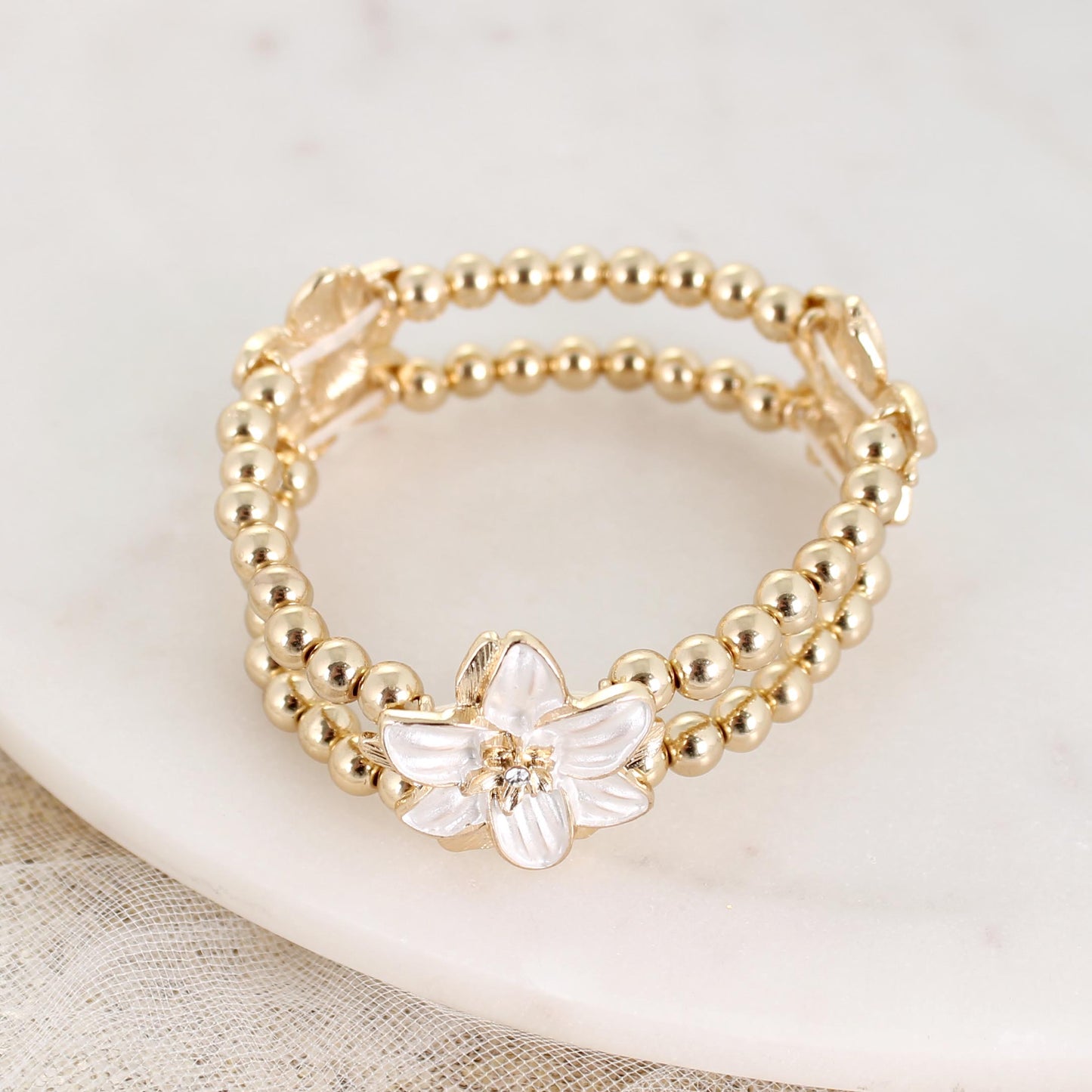 Easter Lily Stretch Bracelet