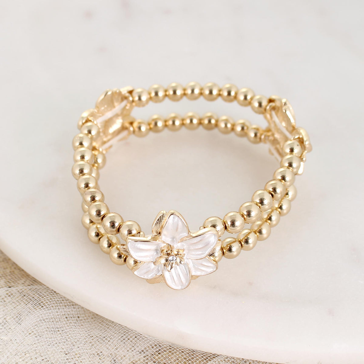 Easter Lily Stretch Bracelet
