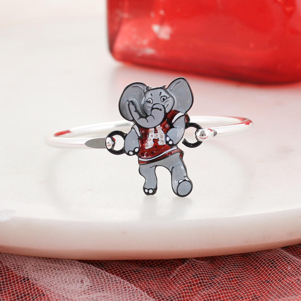 Alabama Crystal Mascot Logo Cuff Bracelet