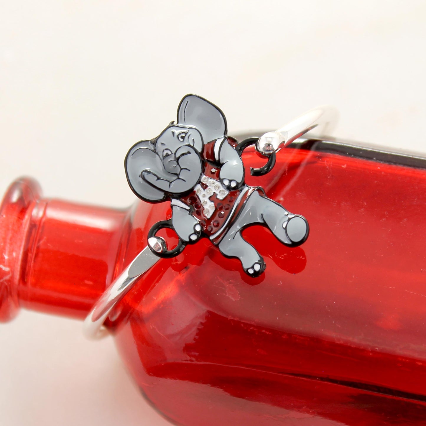 Alabama Crystal Mascot Logo Cuff Bracelet