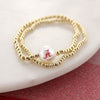 Alabama Gold & Pearl Logo Stretch Bracelet Set