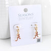 Alabama Huggie Hoop Earrings w/ Enamel Logo