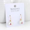 Alabama Logo Pearl Hoop Earrings