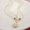 Alabama Gold & Tube Bead Trio Necklace Set