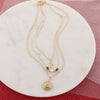 Alabama Gold & Tube Bead Trio Necklace Set
