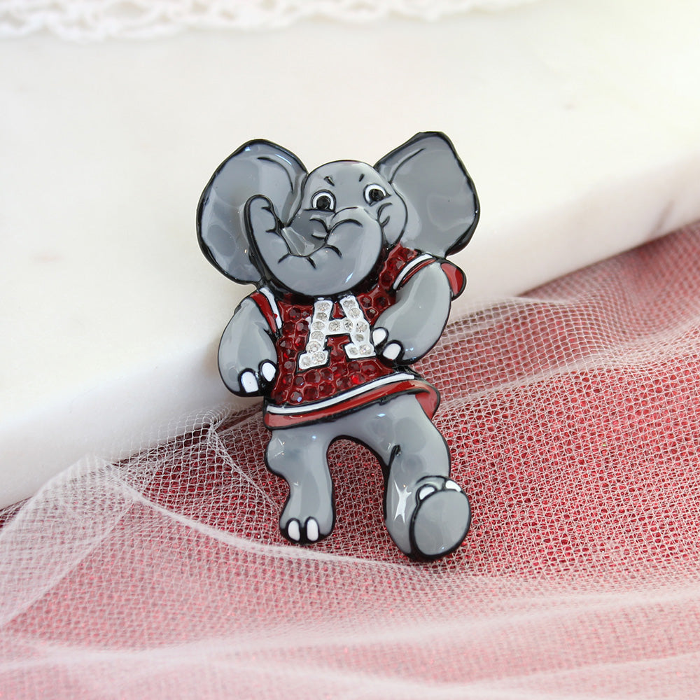Alabama "Big Al" Crystal Logo Convertible Pin/Pendant