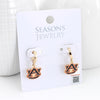 Auburn Huggie Hoop Earrings w/ Enamel Logo